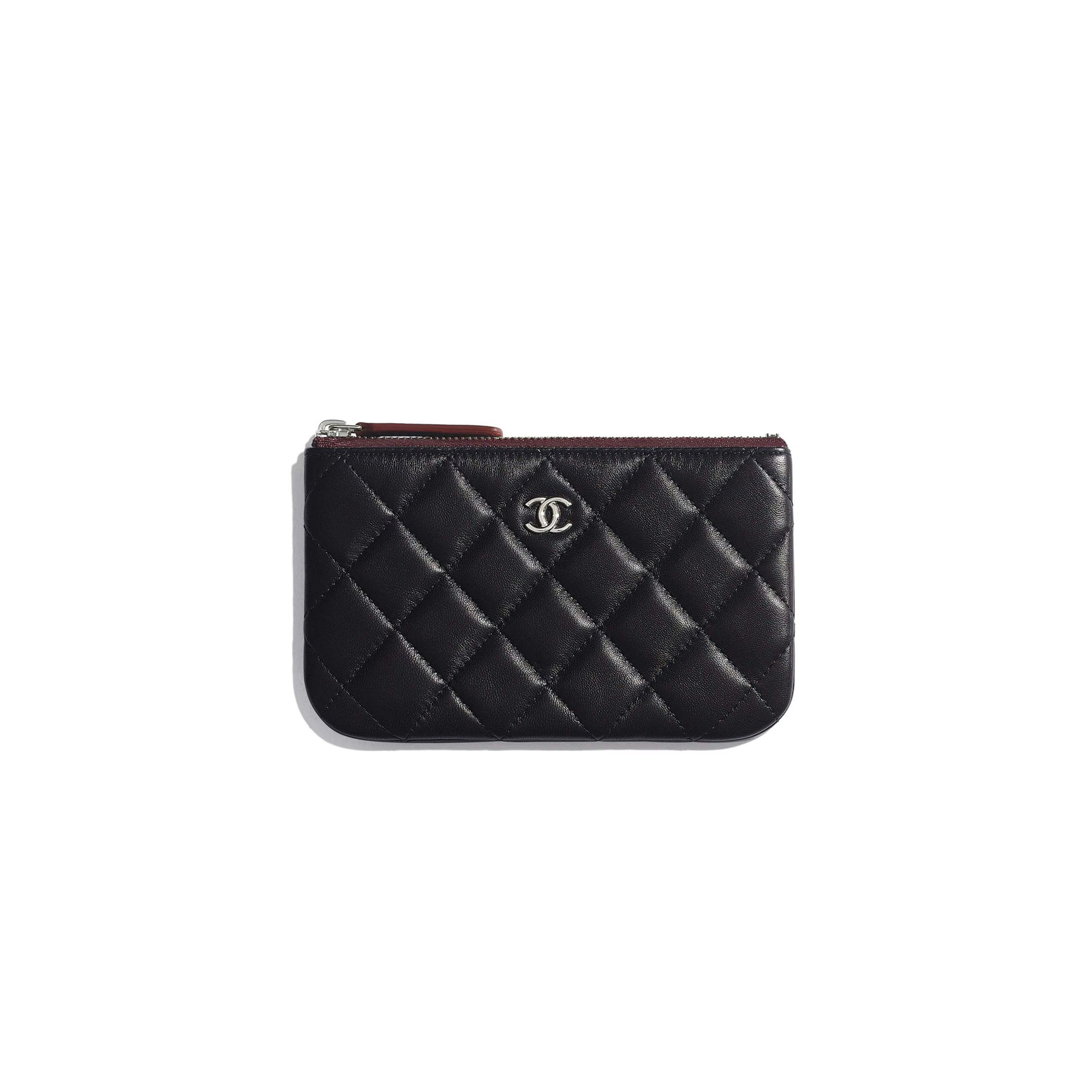 CHANEL CLASSIC MINI CLUTCH LAMBSKIN SILVER HARDWARE A82365 (15*9.5*1cm)
